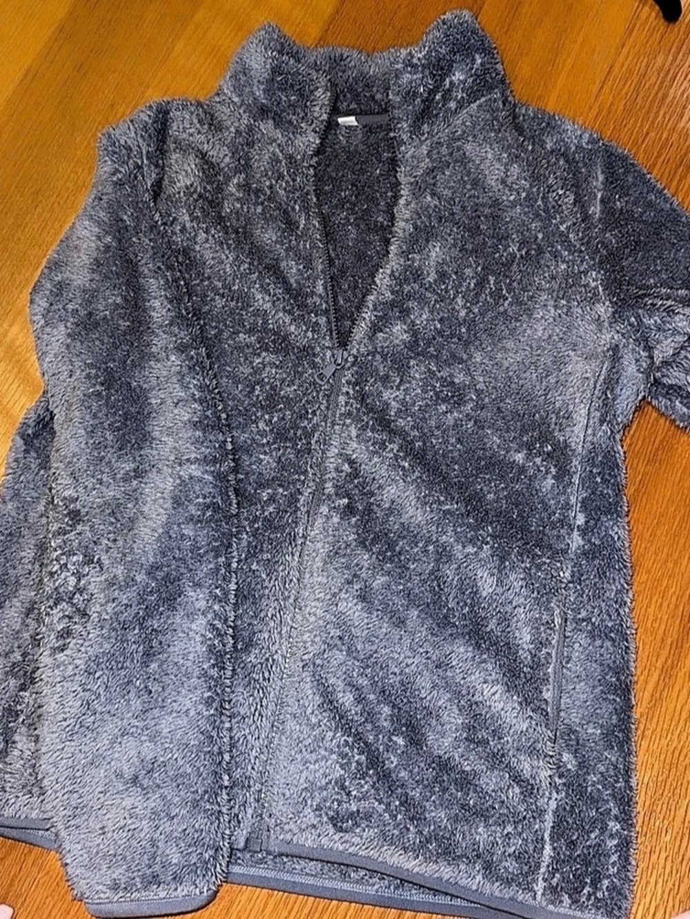 Uniqlo Fluffy Yarn Fleece Full-Zip Jacket Blue